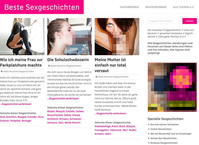 Deutsch erotische geschichten Inzest Geschichten