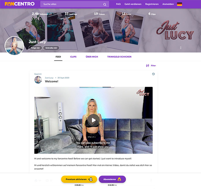 Just Lucy auf Fancentro