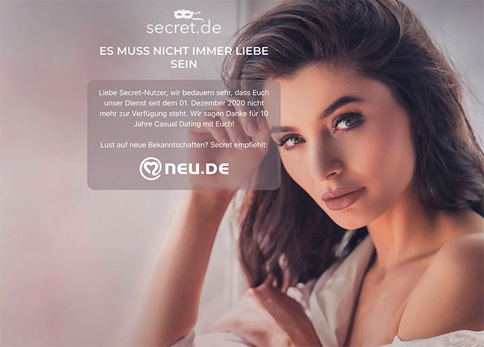 Secret.de ist nicht mehr Verfügbar