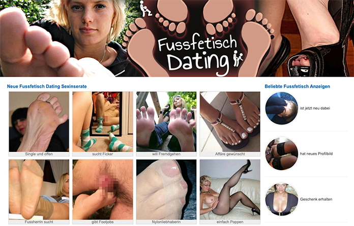 Frauen mit Fußfetisch auf fussdating.com