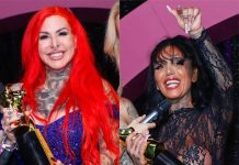 Cat Coxx und Tyraride mit ihren Venus Awards