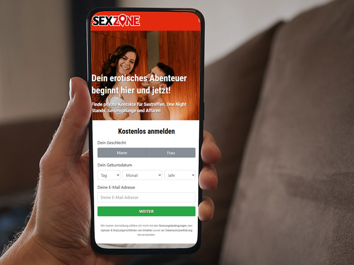 sexzone.de auf dem Smartphone