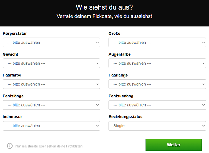 Erotik24 Profileinstellungen