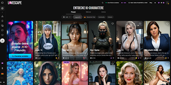 Lovescape KI Charaktere