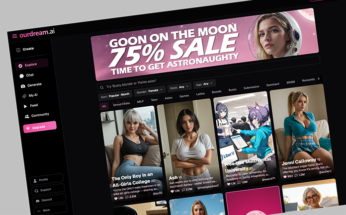 ourdream.ai Startseite