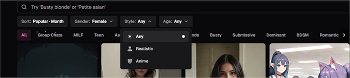ourdream.ai Suchmaske