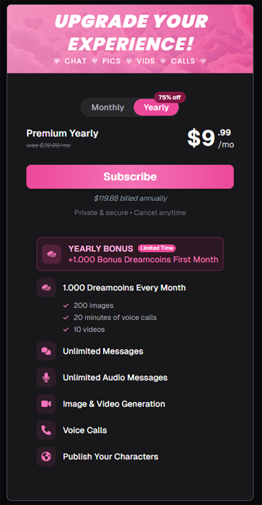 ourdream.ai Yearly Option