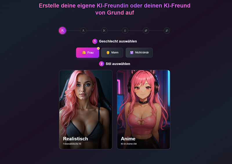 Generator von KI Freundin